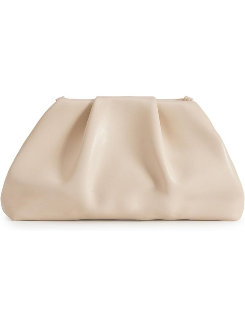 Elegant Evening Clutch Purse | Dressy Pleated Vegan Leather Shoulder Bag